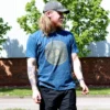 bG9jYWw6Ly9tZWRpYS85Ry9FQy82MFIzMEMxSDc0VEtFQzlHL2IwYzRjODUzLmpwZWc.webp Large Stone Washed T-Shirt - Mandala - Blue