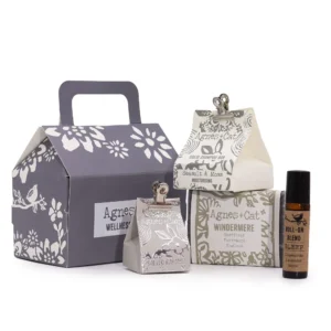 agnes and cat windemere soap lip balm and roll on set