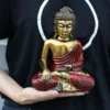medium red and gold buddha