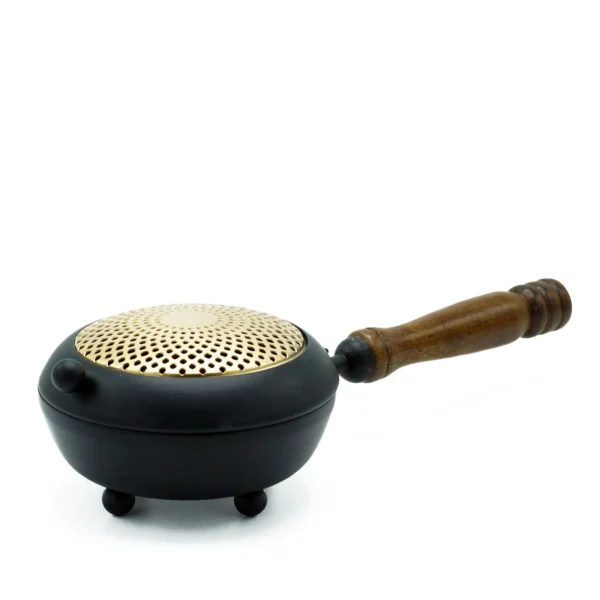 bG9jYWw6Ly9tZWRpYS85Si82RC82MFIzMEMxRzZXUzM2RDlKLzQ2NTBkMTExLmpwZWc.webp Large Iron Censer Incense Burner - Gold detail