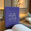 Lavender Velvet Notebook - 80 pages - Believe Yourself