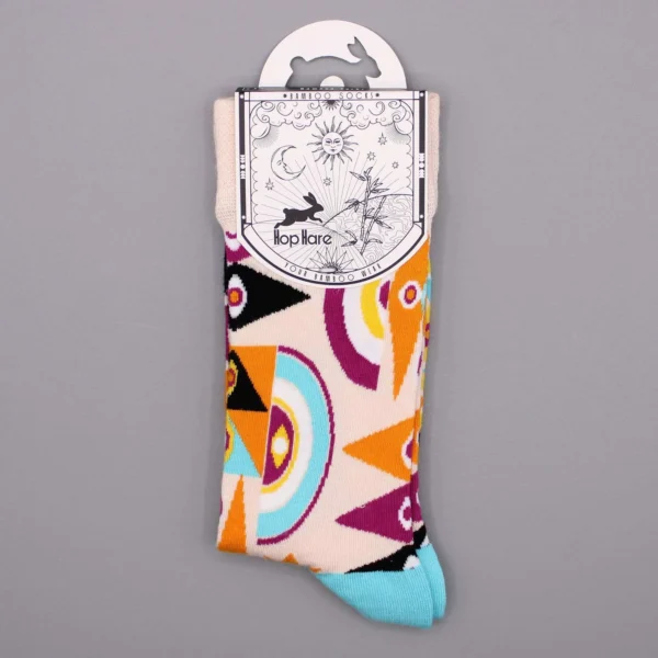 Hop Hare Bamboo Socks S/M - Psychedelic Evil Eye