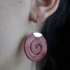 925 Silver and resin earrings Spiral