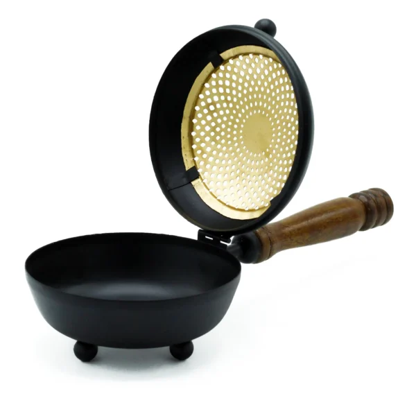 bG9jYWw6Ly9tZWRpYS85Sy82RC82MFIzMEMxRzZXUzM2RDlLL2Q0ZWI1Yjg1LmpwZWc.webp Large Iron Censer Incense Burner - Gold detail