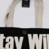 Iconic Classic Tote Bag - Stay Wild, Mood Child - Black Natural 10oz