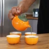 Orange Herbal Tea Pot