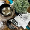 Hand Beaten and Engraved Singing Bowl Gift Set - 14cm - Flower of Life