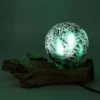 Crackle Glow Emerald lamp a funky gift