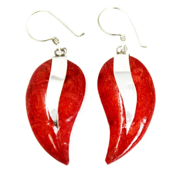 925 Silver and resin earrings Mango