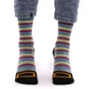 Funky stripy shoe socks