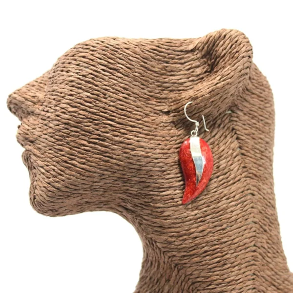 925 Silver and resin earrings Mango