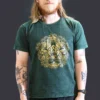 Large Stone Washed T-Shirt - Hamsa - Green