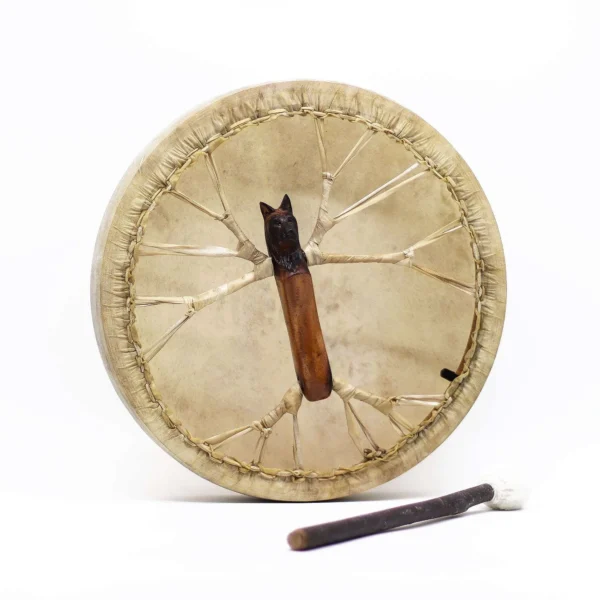 Spirit of the Wolf - Shaman Drum and Stick- Tunable - 40cm