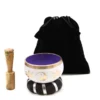 Yin and Yang Singing Bowl Set- White/Purple 10.7cm