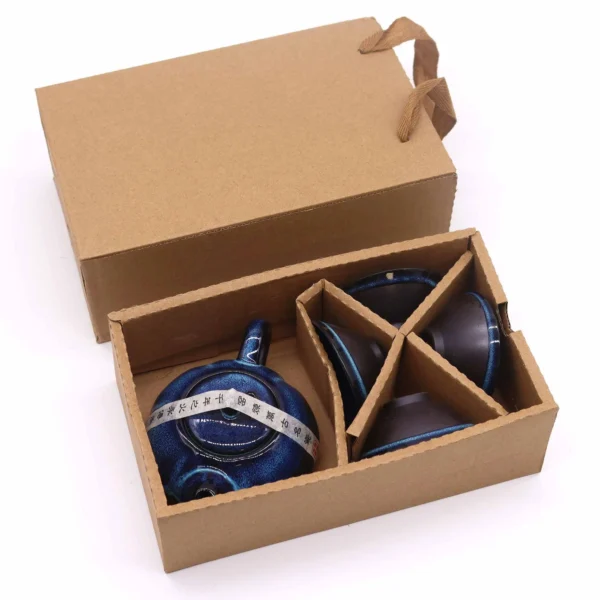 bG9jYWw6Ly9tZWRpYS85US9HRC82MFIzMEMxRzZXUzNHRDlRLzMwMTJhN2I2LmpwZWc.webp Herbal Blues Teapot Set - Teapot and 4 Cups