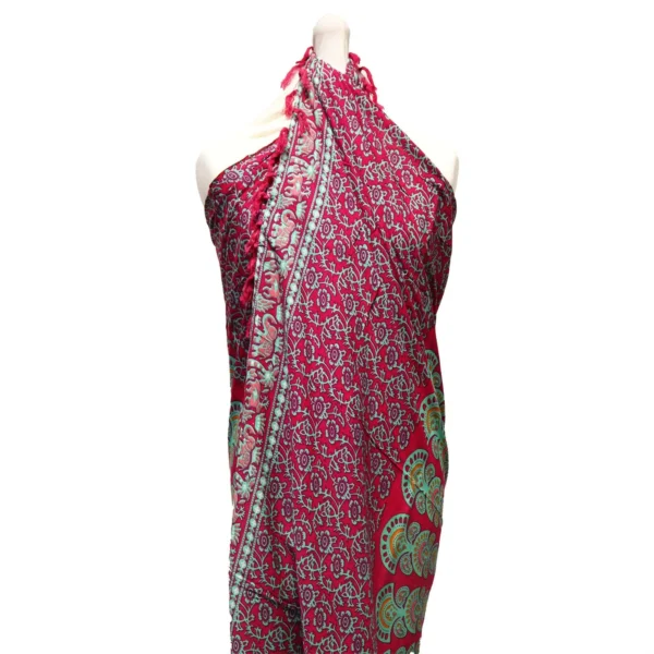 Teal Purple Mandala Sarong design