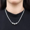 Silver and gold necklace tribal