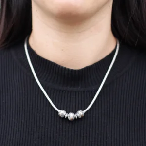 Silver and gold necklace tribal