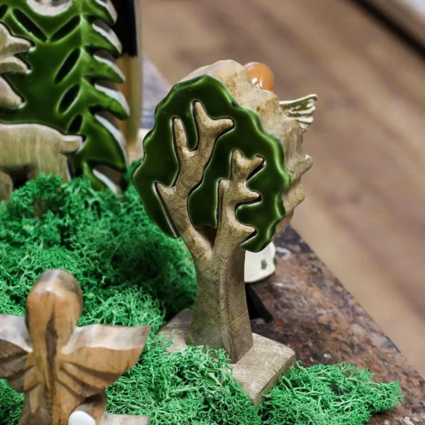 Lost in the Forrest -  Single Tree 3D Wooden Decoration - 20x10cm