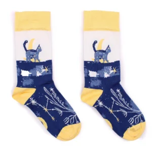 bG9jYWw6Ly9tZWRpYS85US9KRS82MFIzMEMxRzZSVjNKRTlRLzA4NWU1N2Q1LmpwZWc.webp Hop Hare Bamboo Socks M/L - Midnight Cat