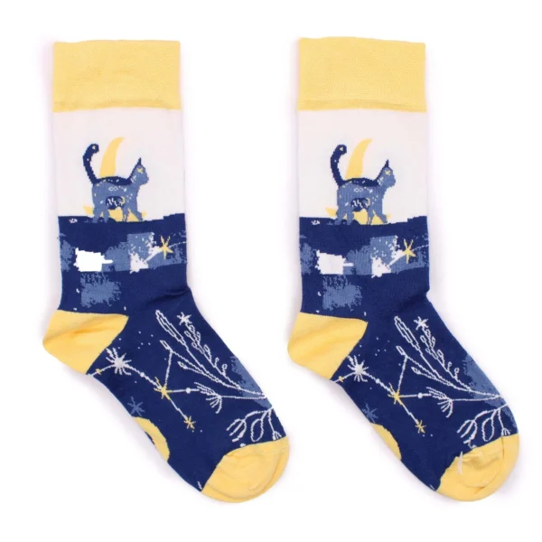 bG9jYWw6Ly9tZWRpYS85US9KRS82MFIzMEMxRzZSVjNKRTlRLzA4NWU1N2Q1LmpwZWc.webp Hop Hare Bamboo Socks M/L - Midnight Cat