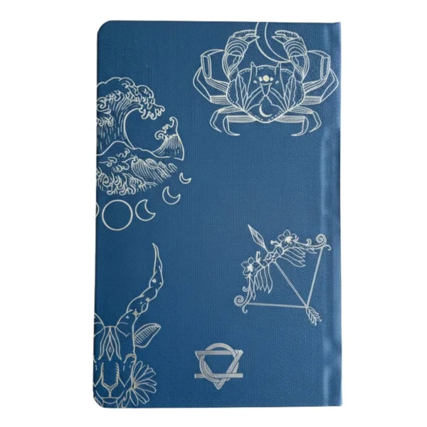 bG9jYWw6Ly9tZWRpYS85Ui84RC82MFIzMEMxSjY0U0s4RDlSLzQ1MmNmOWExLmpwZw.webp Midnight Blue Wellness Journal - 120 pages - Silver Zodiac