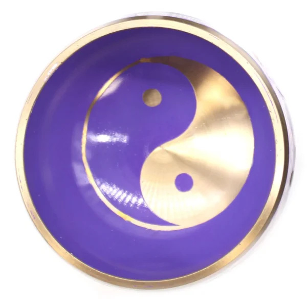 Yin and Yang Singing Bowl Set- White/Purple 10.7cm