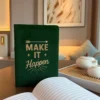bG9jYWw6Ly9tZWRpYS85Ui9BQy82MFIzMEMxSjYwV0tBQzlSLzJhNzU3MGM2LmpwZWc.webp Dark Green Velvet Notebook - 80 pages - Make It Happen