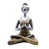 bG9jYWw6Ly9tZWRpYS85Uy82RC82MFIzMEMxRzZNV0s2RDlTLzc2MjQzOGFiLmpwZWc.webp Yoga Lady Figure Silver and Gold 24cm