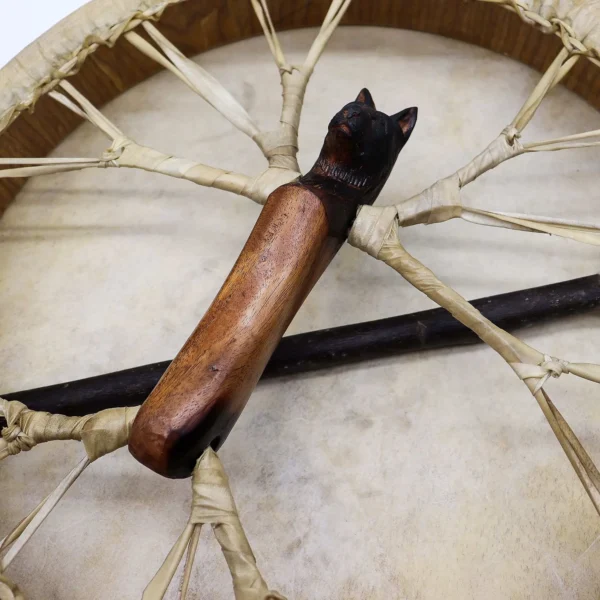Spirit of the Wolf - Shaman Drum and Stick- Tunable - 40cm