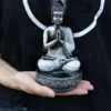 Teal and Gold Buddha - Medium