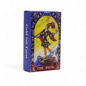 Blue Foil Tarot Card Set - Mandala - with booklet