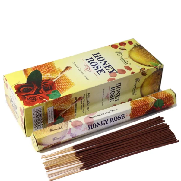 Aromatika Charcoal Free Hex Incense Sticks  - Honey Rose