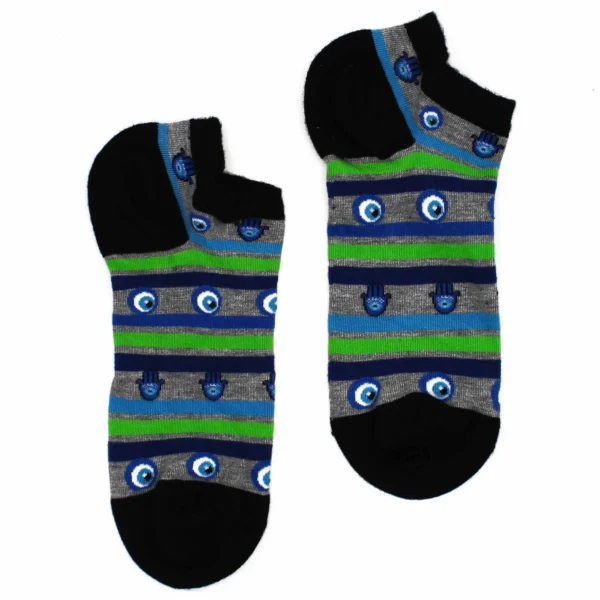 S/M Hop Hare Bamboo Socks Low (3.5-6.5) - Evil Eye And Hamsa