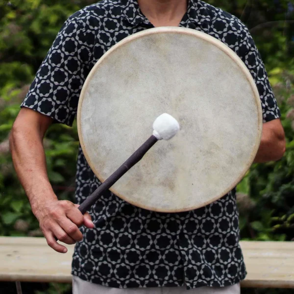 Spirit of the Wolf - Shaman Drum and Stick- Tunable - 40cm