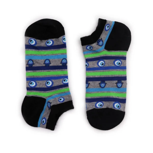 S/M Hop Hare Bamboo Socks Low (3.5-6.5) - Evil Eye And Hamsa