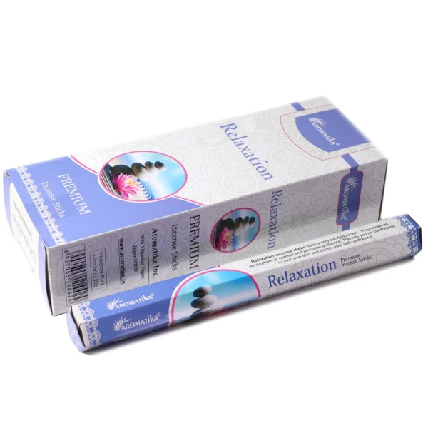 bG9jYWw6Ly9tZWRpYS8xSy84RS82MFIzMEMxSDc0Vks4RTFLL2Y0NjU2MDE2LmpwZWc.webp Aromatika Charcoal Free Hex Incense Sticks - Relaxation