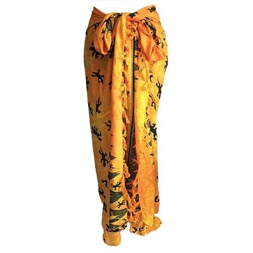 Bali Gecko Sarong in Yellow