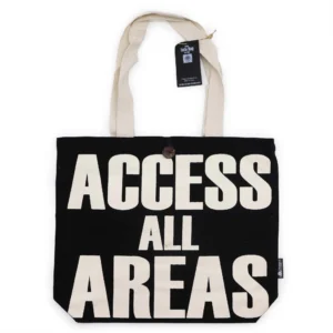 bG9jYWw6Ly9tZWRpYS8xSy9FRC82MFIzMEMxSDc0VzNFRDFLL2I1NjYyNTA1LmpwZWc.webp Iconic Classic Tote Bag - ACCESS ALL AREAS - Black Natural 10oz