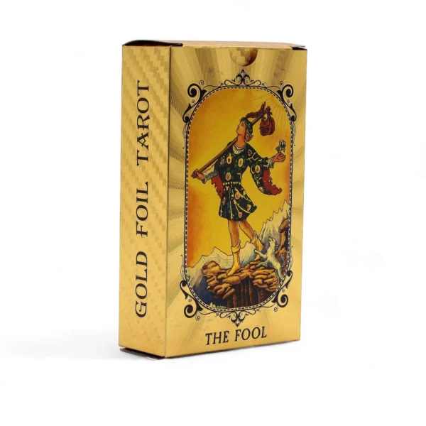 Blue and Gold Foil Tarot Card Set - All Seeing Eye - with booklet