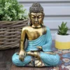 Teal and Gold Buddha - Large