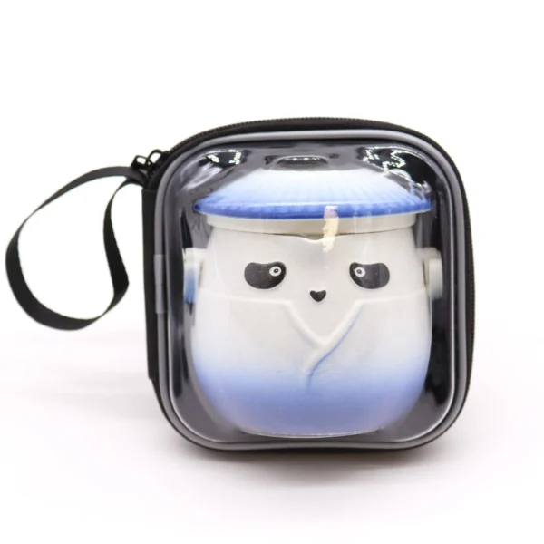 Panda Teapot Set and Three Cups - Sky Blue