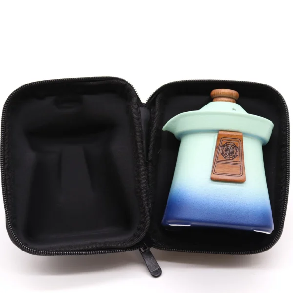 Temple Teapot Set and Three Cups - Blue Heaven
