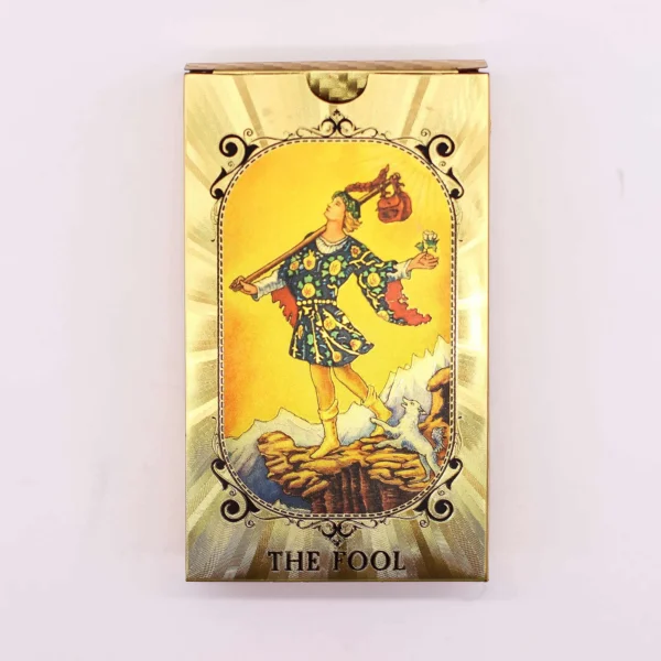 Blue and Gold Foil Tarot Card Set - All Seeing Eye - with booklet