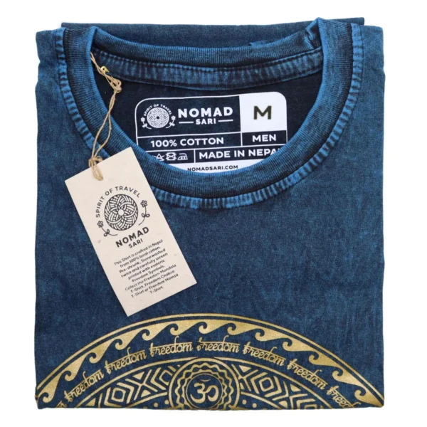 bG9jYWw6Ly9tZWRpYS8xUC82RC82MFIzMEMxSDc0VEs2RDFQLzVkYjJjYzJiLmpwZWc.webp Medium Stone Washed T-Shirt - Chakra - Blue
