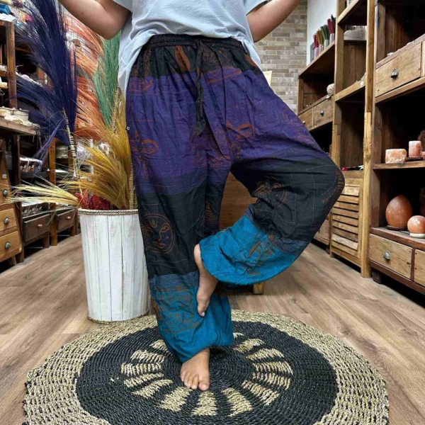 supportive yoga and festival pants - purple