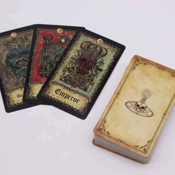 bG9jYWw6Ly9tZWRpYS8xUi80RS82MFIzMEMxSDc0UjM0RTFSL2Y2Nzc4ZmVmLmpwZWc.webp Tarot Cards with Guide Book - Requiem Arcana