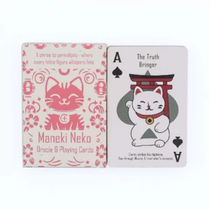 bG9jYWw6Ly9tZWRpYS8xUi9HRS82MFIzMEMxSjY0U0tHRTFSL2E0MjlhMmI0LmpwZw.webp Fortune Cats Playing and Oracle Cards- Maneki Neko Deck