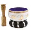 Yin and Yang Singing Bowl Set- White/Purple 10.7cm