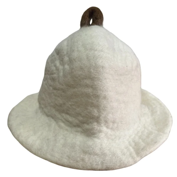 Felted Sauna Bowl Hat Natural colour